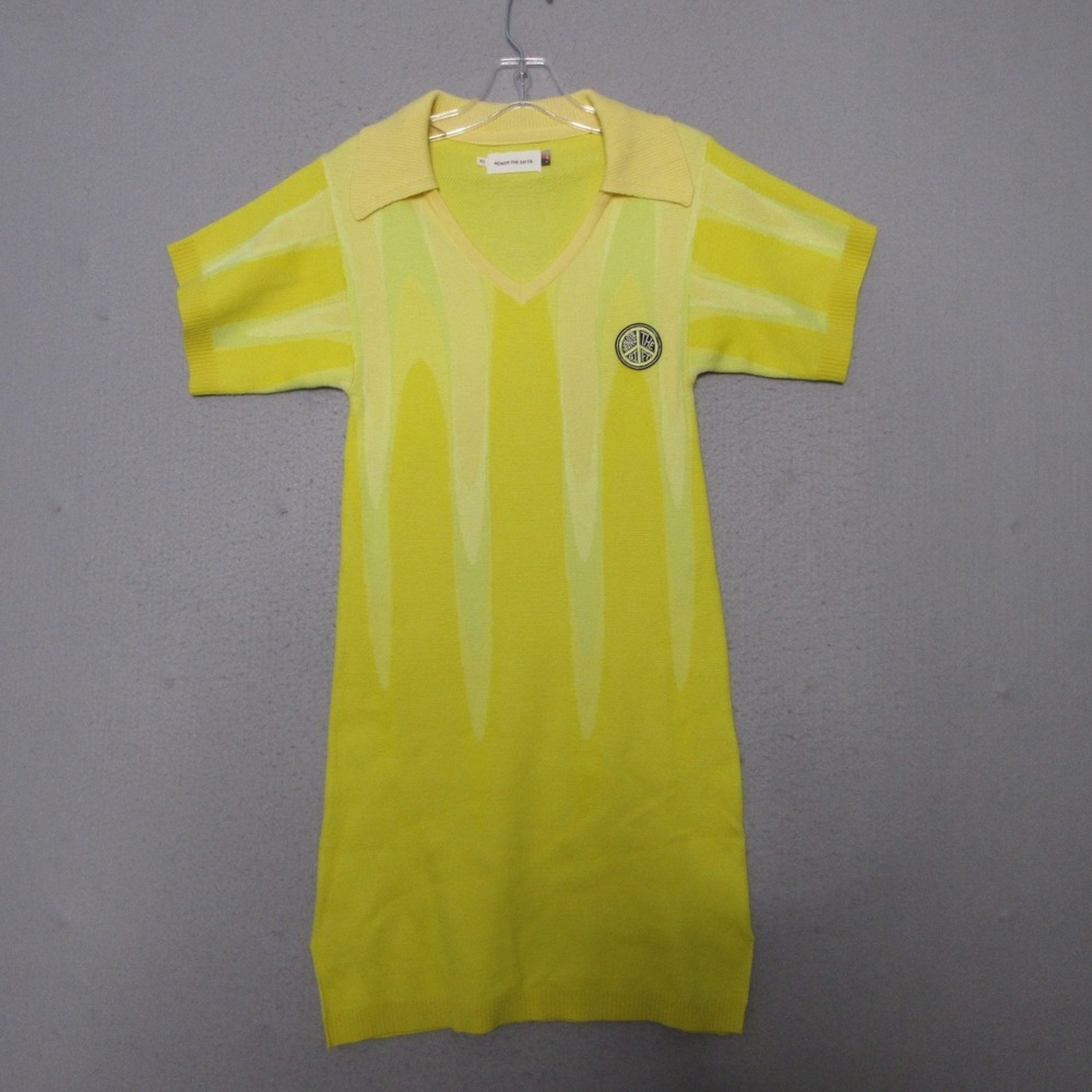 Honor the Gift Dress XS Yellow Polo Knit‎ Geometric Polo Tennis Core Preppy